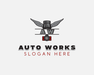 Piston Auto Mechanic logo design