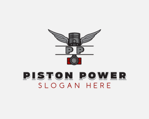 Piston - Piston Auto Mechanic logo design