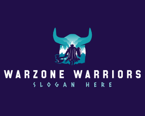 Warrior Axe Viking logo design