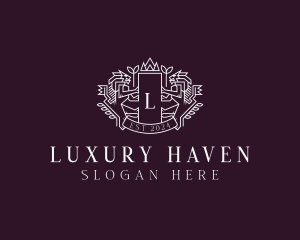 Luxury Lion Heraldry logo design