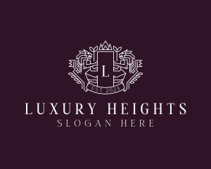 Luxury Lion Heraldry logo design