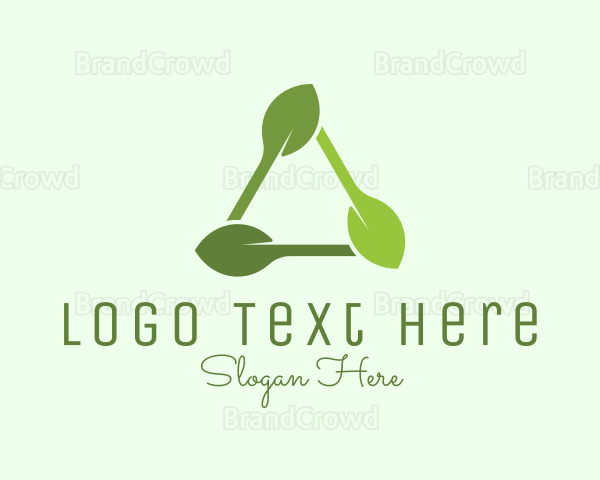 Organic Triangle Leaf Logo