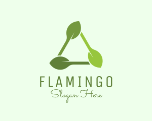 Food Delivery - Organic Triangle Leaf logo design