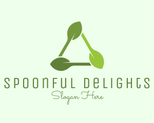 Organic Triangle Leaf  logo design