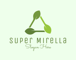 Garden - Organic Triangle Leaf logo design