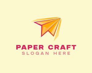 Paper Plane Transport Courier  logo design