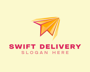 Paper Plane Transport Courier  logo design