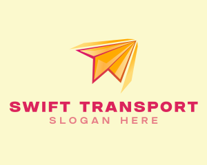 Paper Plane Transport Courier  logo design