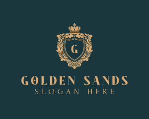 Golden Shield Royalty logo design