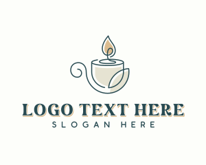 Candle Maker - Spa Scented Candlelight logo design