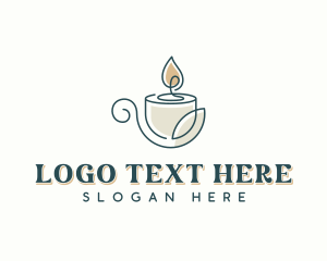 Handmade - Spa Scented Candlelight logo design