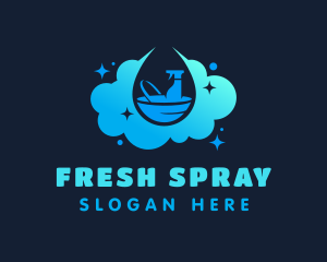 Cleaning Spray Soap logo design