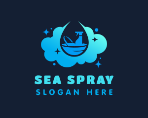 Cleaning Spray Soap logo design