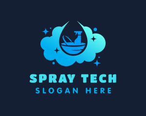 Cleaning Spray Soap logo design