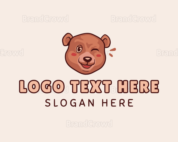 Brown Bear Wink Logo