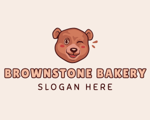 Brown Bear Wink logo design