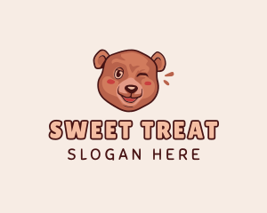 Brown Bear Wink logo design