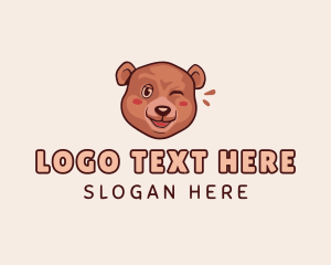 Brown Bear Wink Logo