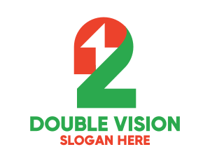 Two - Geometric Number 2 logo design