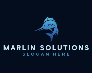 Marlin - Marlin Fish Seafood logo design