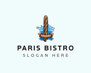 French Baguette Bakery logo design