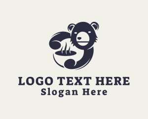 Bear - Hot Coffee Bear logo design