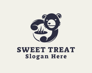 Hot Coffee Bear logo design