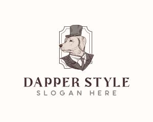 Dapper - Vintage Pet Dog logo design