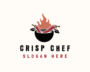 Flaming Spicy Bowl logo design