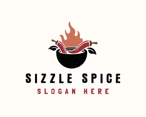 Flaming Spicy Bowl logo design