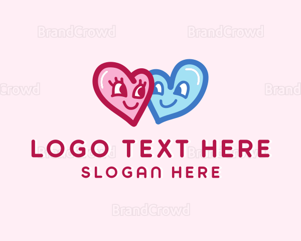 Heart Couple Lover Logo