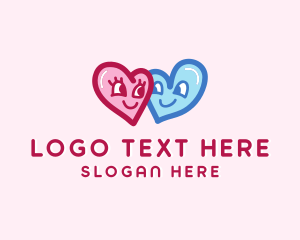 Dating - Heart Couple Lover logo design