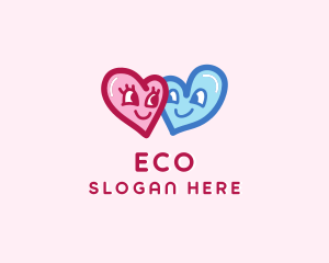 Heart Couple Lover Logo