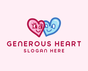 Heart Couple Lover logo design