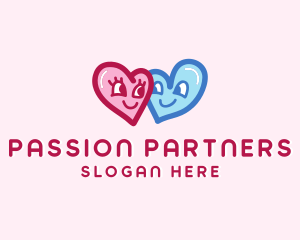 Heart Couple Lover logo design