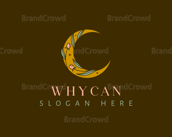 Crescent Moon Flower Logo