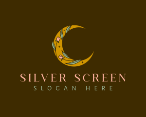 Crescent Moon Flower Logo
