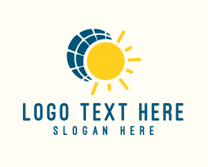 Heat - Energy Solar Panel Power logo design