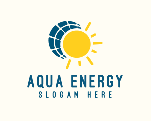 Energy Solar Panel Power logo design