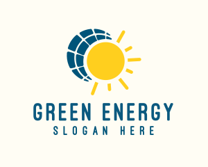 Energy Solar Panel Power logo design