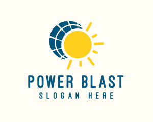 Energy Solar Panel Power logo design