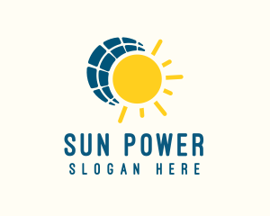 Energy Solar Panel Power logo design