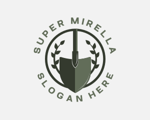 Plant Shovel Gardening Logo