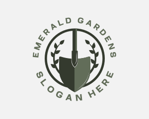 Plant Shovel Gardening logo design