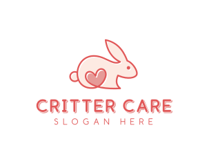 Rabbit Animal Pet Care logo design