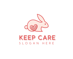 Rabbit Animal Pet Care logo design