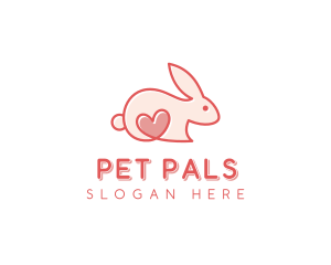 Rabbit Animal Pet Care logo design