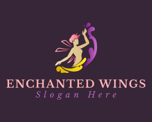 Fairy - Mythical Fairy Girl logo design