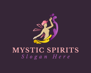 Mythical Fairy Girl logo design