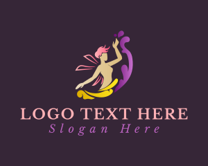 Mythical Fairy Girl Logo